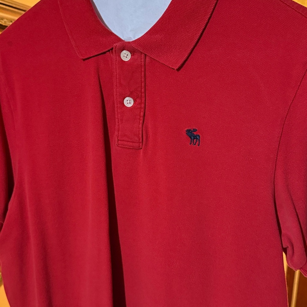 Abercrombie & Fitch Red Polo Shirt